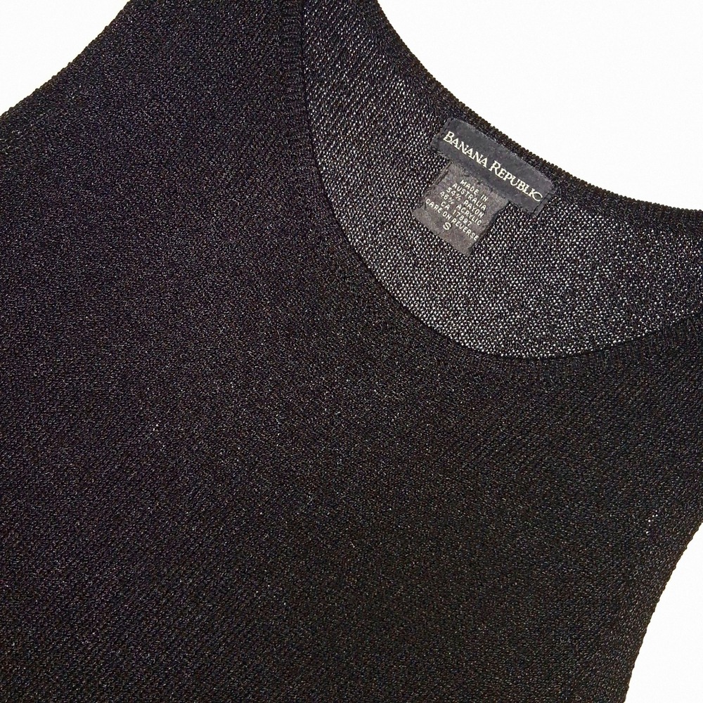 Banana Republic Black Sleeveless Knit Sweater Dress Casual Simple‎